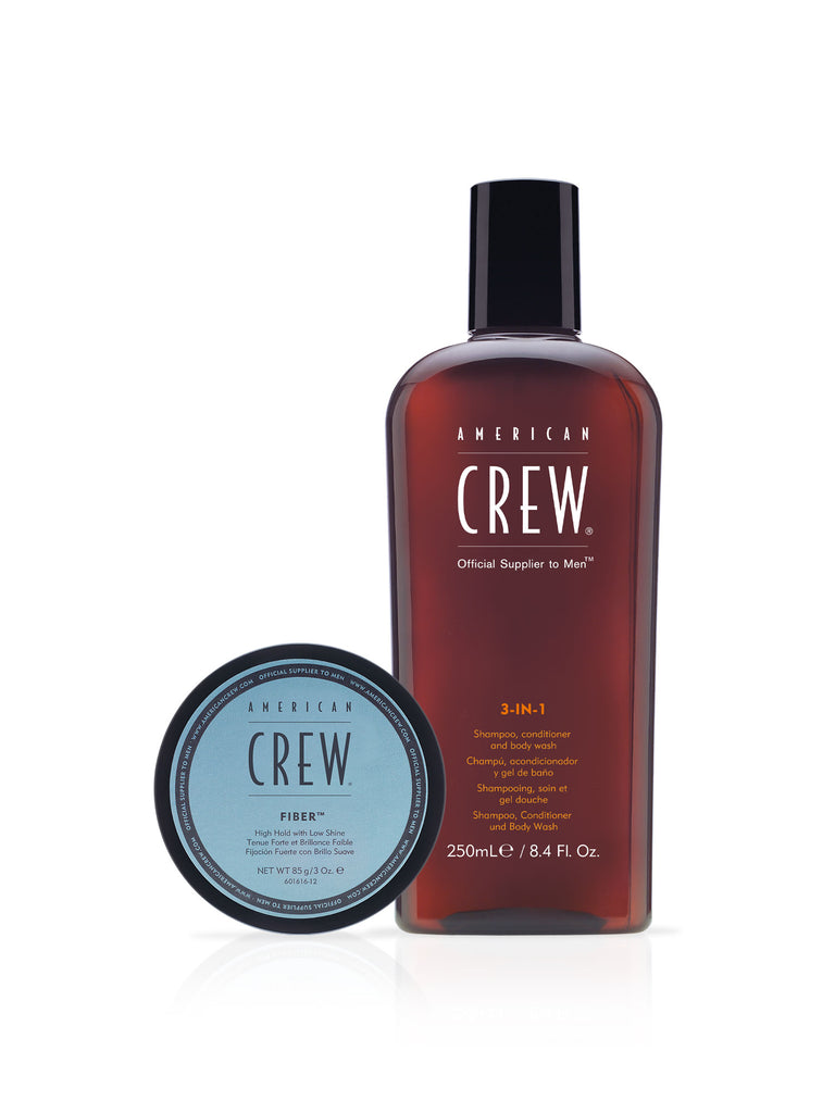 american crew FIBER AND 3-IN-1 GIFT SET