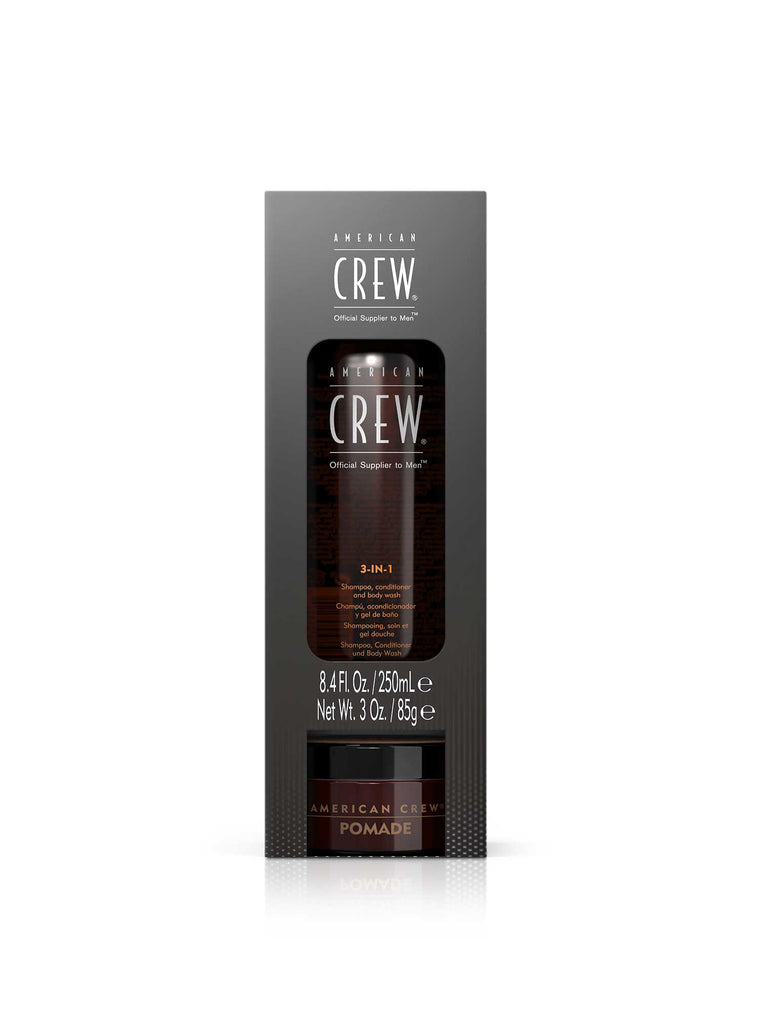 american crew POMADE AND 3-IN-1 GIFT SET